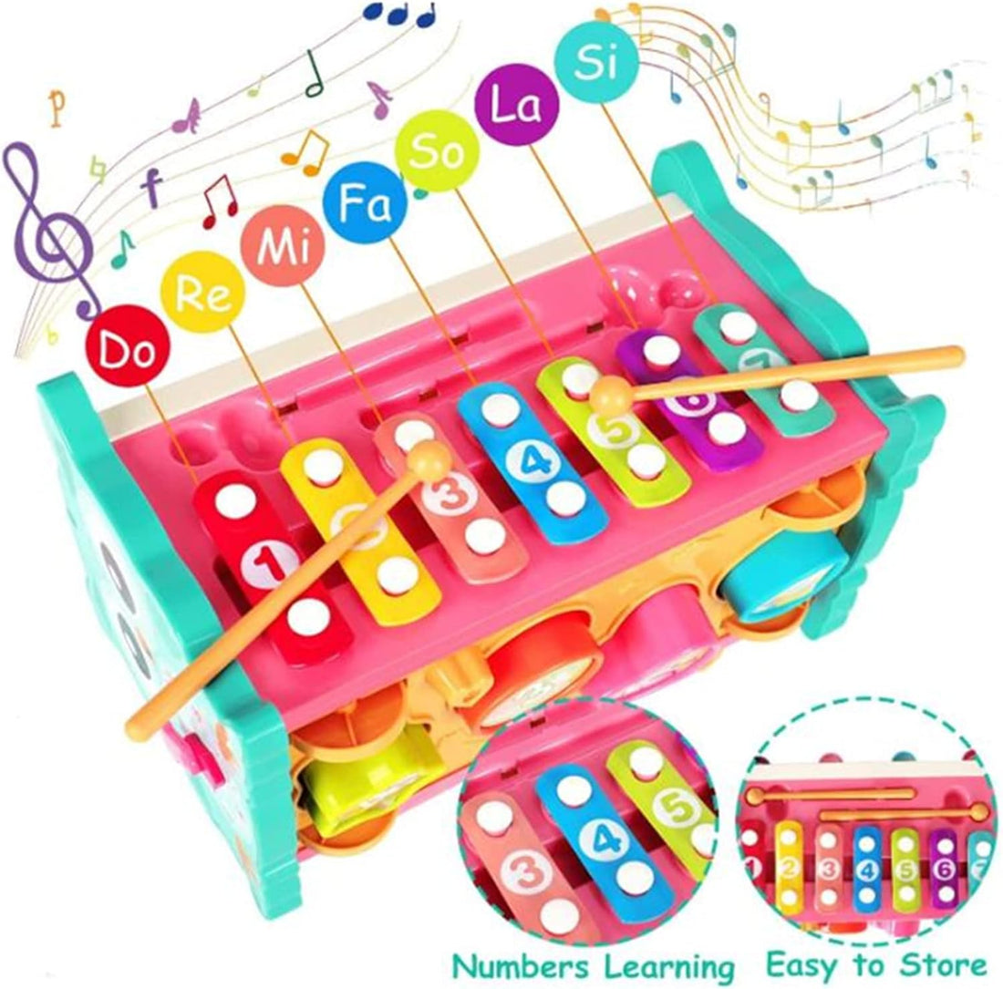8 in 1 Toddler Activity Cube, Baby Montessori Developmental Toy