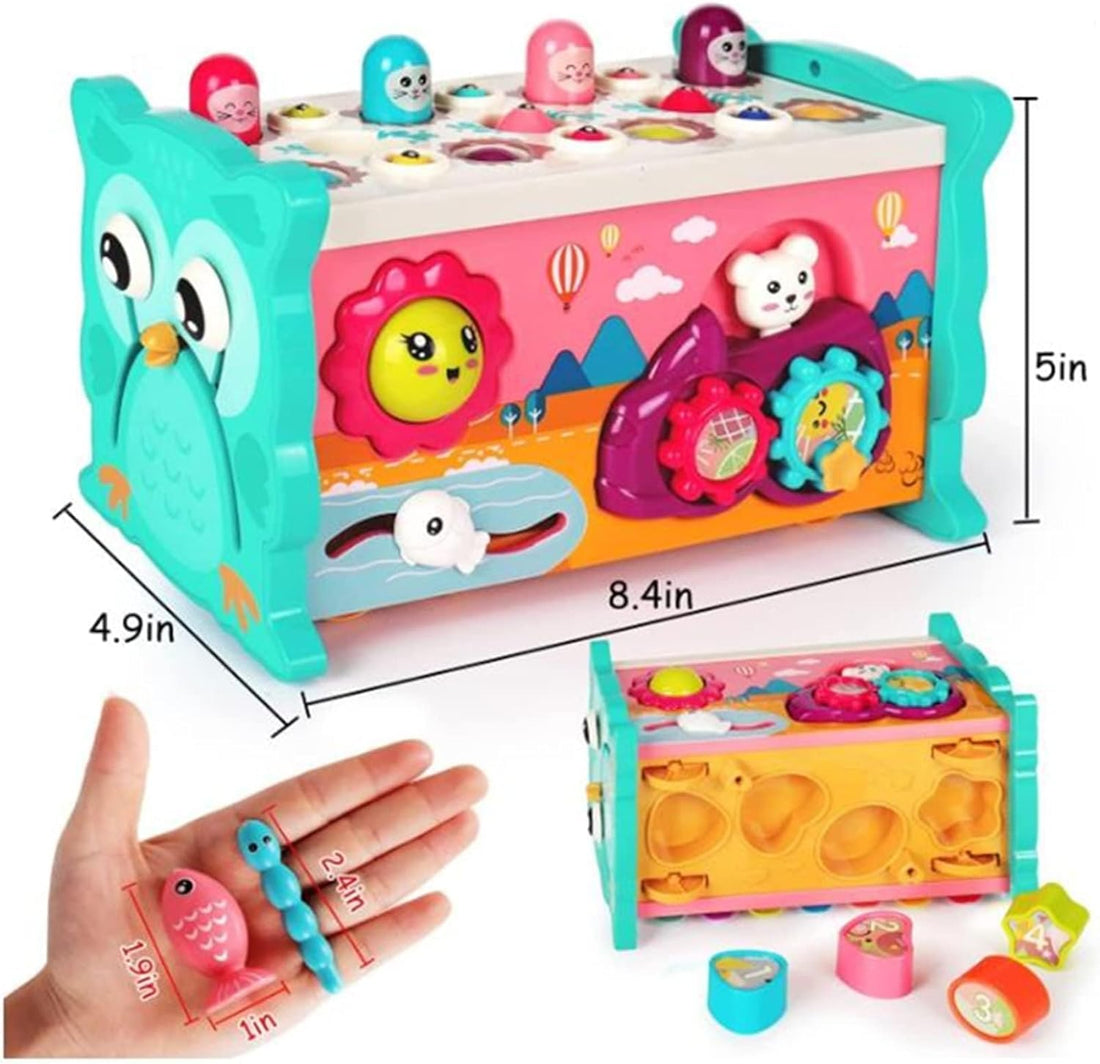 8 in 1 Toddler Activity Cube, Baby Montessori Developmental Toy