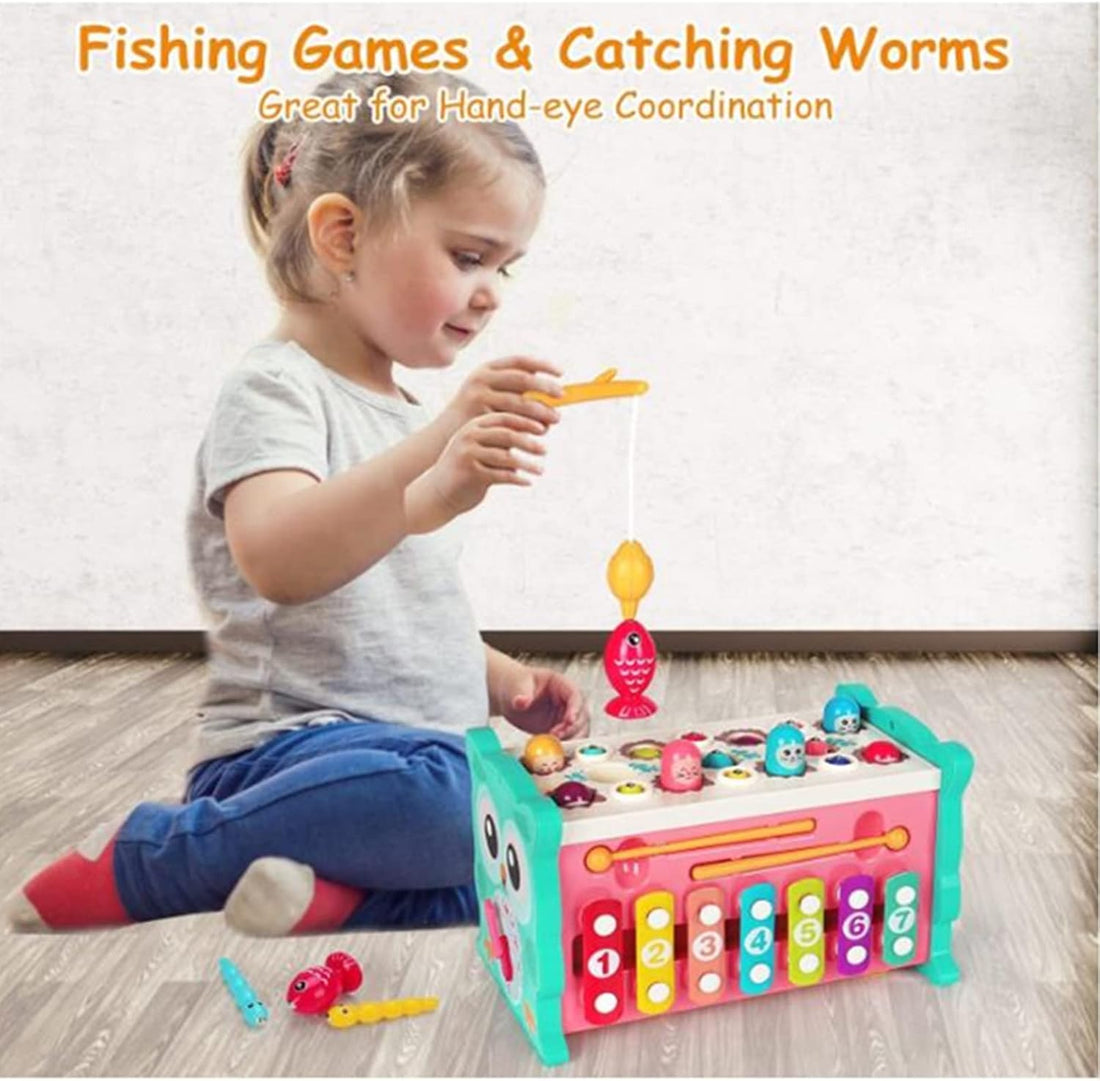 8 in 1 Toddler Activity Cube, Baby Montessori Developmental Toy