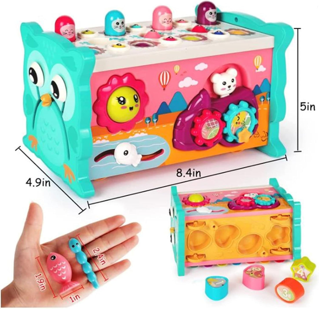 8 in 1 Toddler Activity Cube, Baby Montessori Developmental Toy