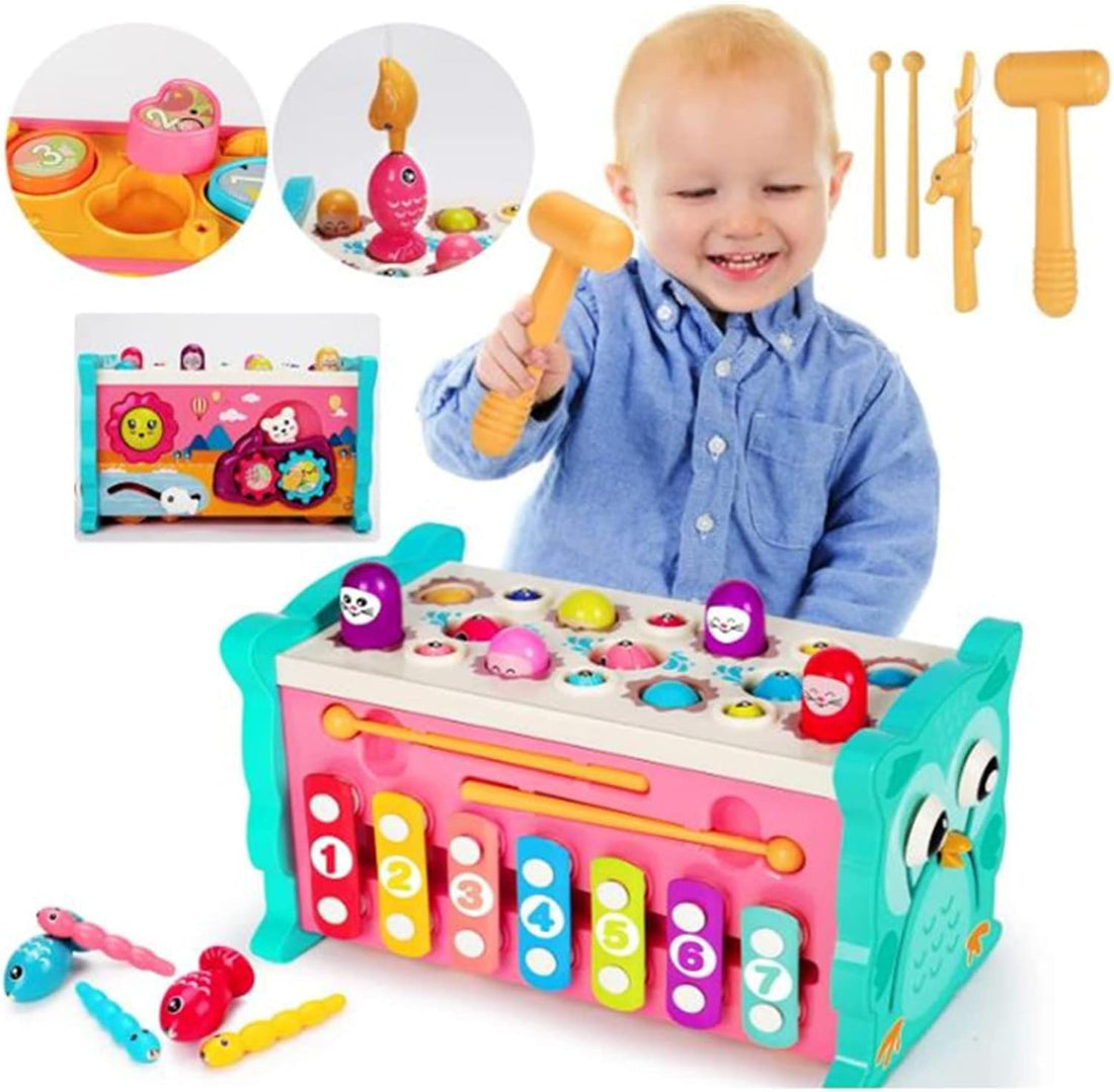 8 in 1 Toddler Activity Cube, Baby Montessori Developmental Toy