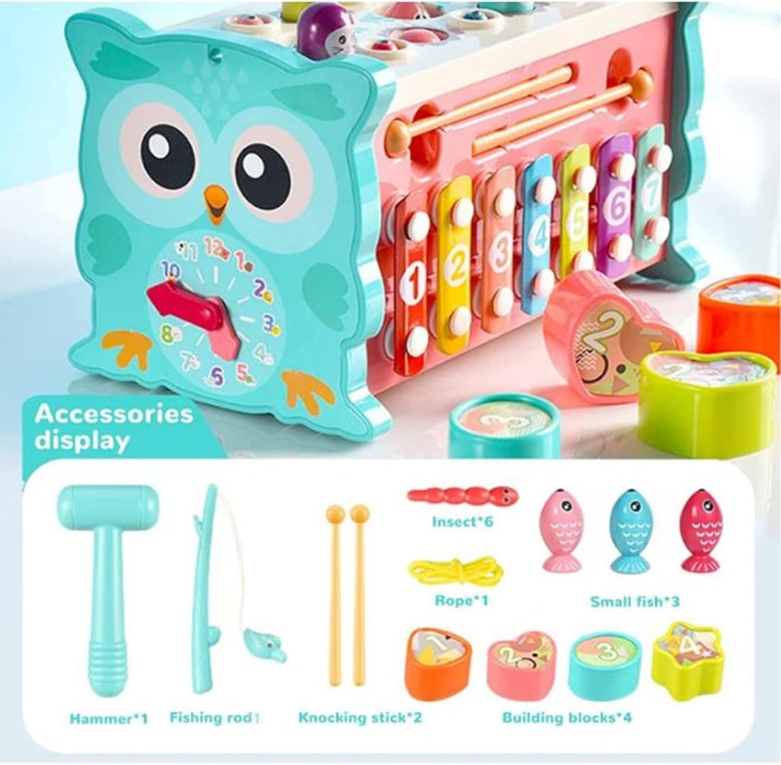 8 in 1 Toddler Activity Cube, Baby Montessori Developmental Toy